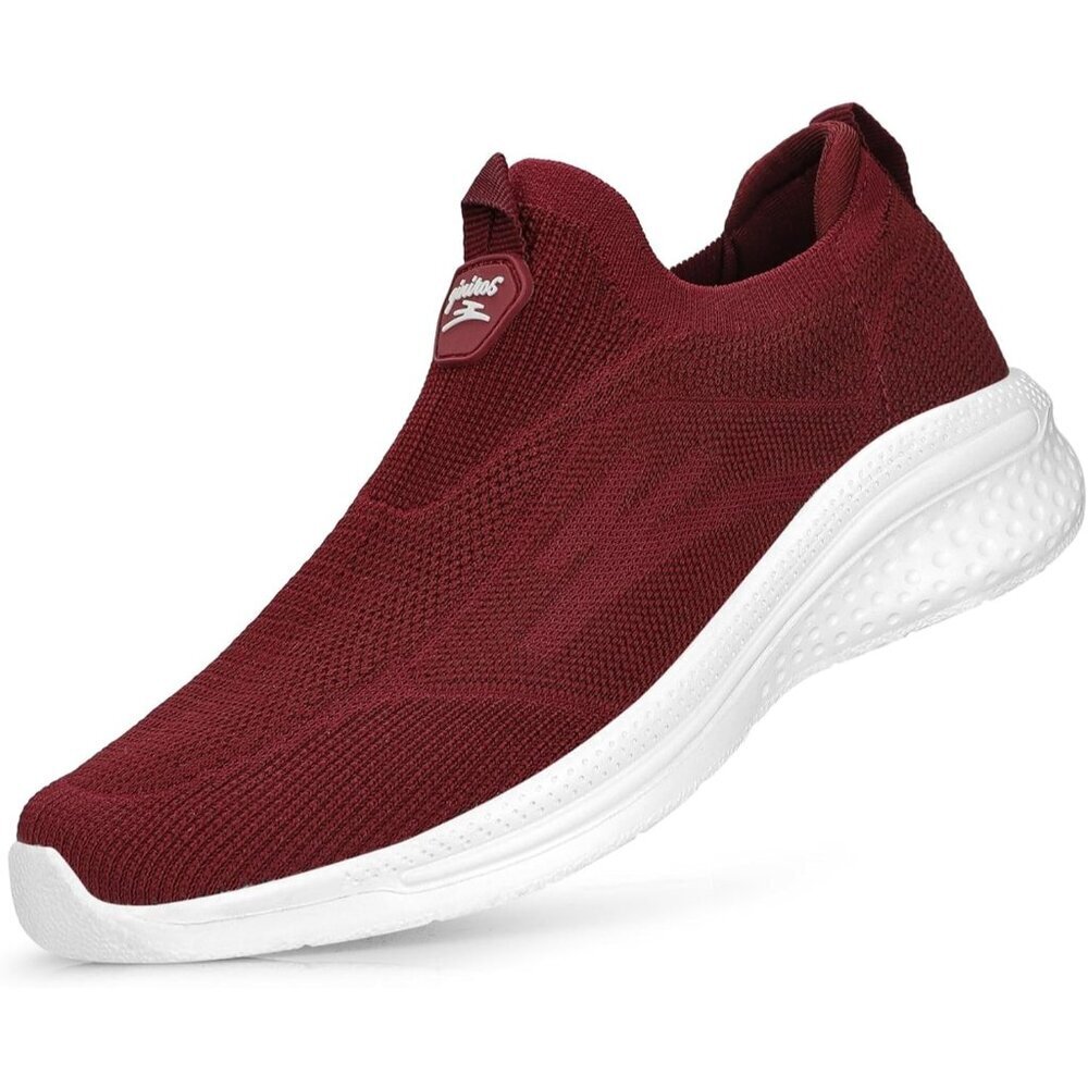 Women's Burgundy Lightweight Comfort Workout Casual Non Slip Fashion Sneakers